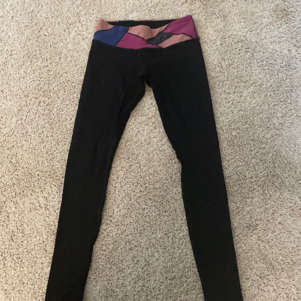 Multi color waistline leggings
